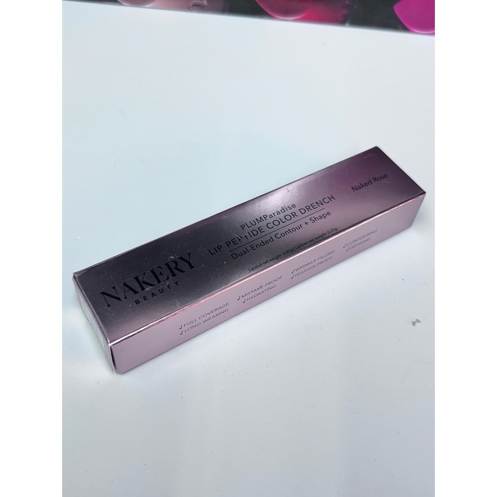 Nakery Beauty PlumParadise Lip Peptide Color Drench Naked Rose Dual Ended Contou